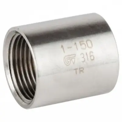 Genebre Art0270 Stainless steel 316 full socket to ISO 4144, Female BSP threaded, PN20 rated.