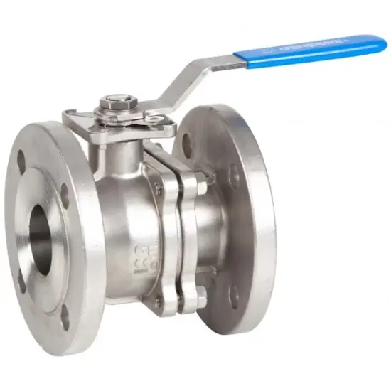 Genebre-Art2528-Stainless-Steel-Ball-Valve-PN40-Flanged Genebre Art2528 Stainless steel 2-piece ball valve with PN40 flanged ends and manual lever operation