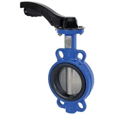Albion Art125 Ductile iron wafer butterfly valve with stainless steel 316 disc and EPDM seat. For PN10/16, ANSI 150 flanges