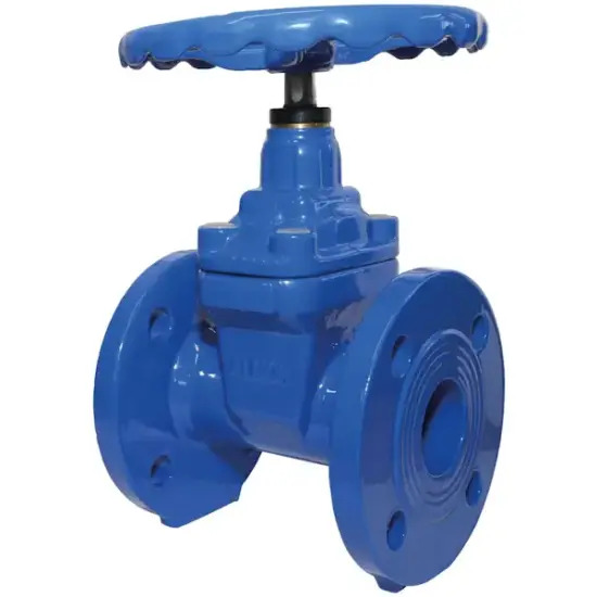 Albion Art231 PN16 Flanged ductile iron gate valve with resilient seating, manual handwheel operation and epoxy coating.