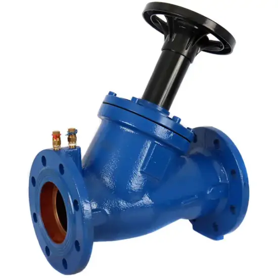 Albion Art255 Ductile iron fixed orifice double regulating valve, PN16 flanged ends. Handwheel operated, binder test points.