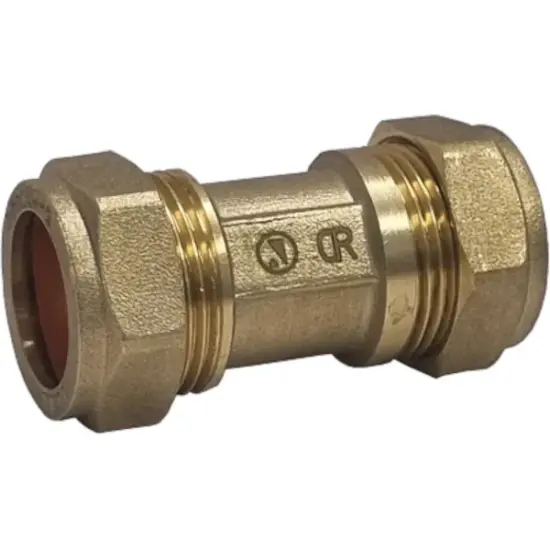 Albion Art39 DZR brass single spring check valve with compression fit ends, WRAS approved and PN10 rated.