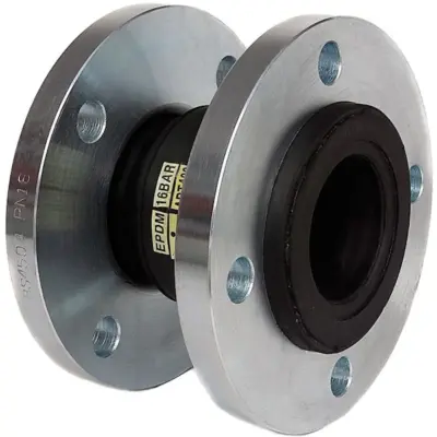 Albion Art430 PN16 flanged expansion bellows with NBR expansion body and carbon steel flanges.