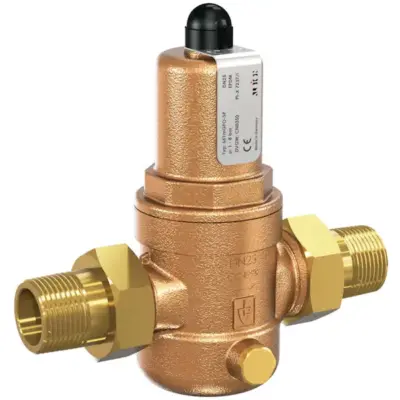 Albion Art681M Bronze/gunmetal pressure reducing valve with male BSP threaded ends. WRAS Approved, PN40 rated.