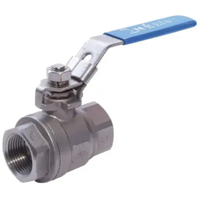 Albion Art912P Full bore stainless steel 316 ball valve with BSPT threads, ATEX approval, locking lever and PN140 pressure rating.