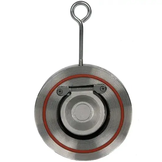 Albion Art963 Stainless steel 316 single disc wafer check valve for PN16 or ANSI 150 flanges. PN16 Rated, FKM seals, ATEX approved.