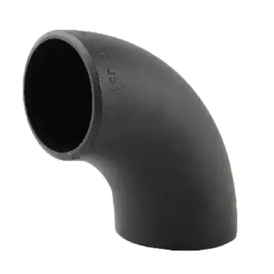 ASME B16.9 Carbon steel Sch40 butt weld 90 degree elbow, long radius.