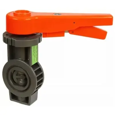 BFY50 UPVC Plastic wafer type butterfly valve for installation between flanges. EPDM Seals.