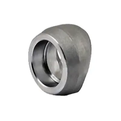 Black forged carbon steel socket weld outlet or sockolet. 3000lb rated, conforms to ASME B16.11 and BS 3799