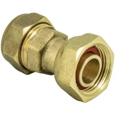 Brass compression fit x BSP female tank tap connector to BS EN 1254-2, WRAS approved and up to 25 bar pressure rated.