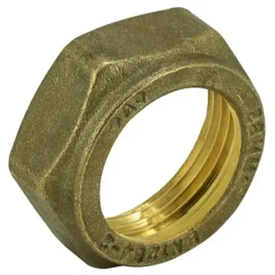 Brass compression end nut to BS EN 1254-2, WRAS approved and up to 25 bar pressure rated.