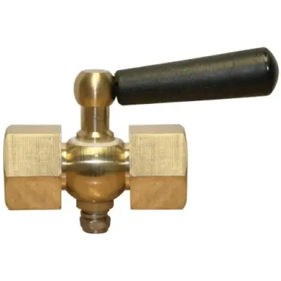 Female BSP threaded brass gauge cock
