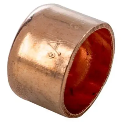 Copper end feed end cap, WRAS approved, PN25 rated and conform to BS EN 1254-1