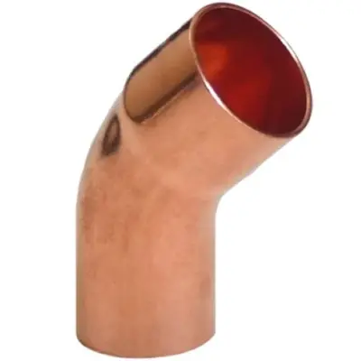 Copper end feed male/female 45 degree street elbow, WRAS approved, PN25 rated and conform to BS EN 1254-1