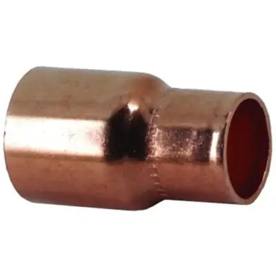 Copper end feed straight reducer, WRAS approved, PN25 rated and conform to BS EN 1254-1
