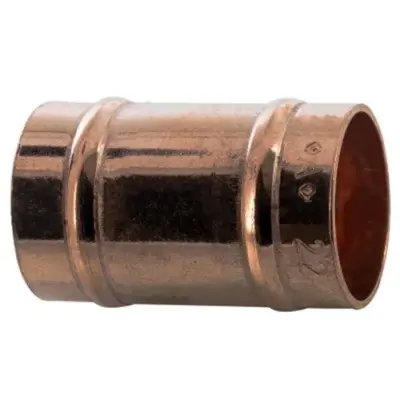 Copper solder ring slip coupling to BS EN 1254-1. WRAS Approved, PN16 Rated.