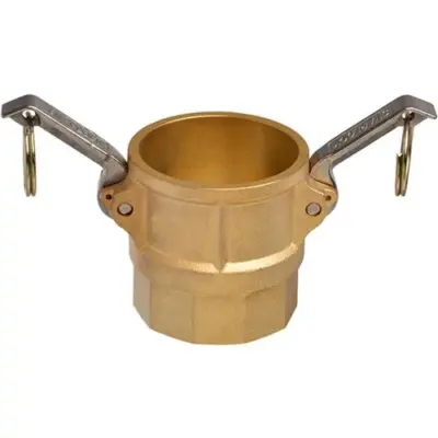 Ecocam Brass part D female camlock with female BSP threaded outlet.