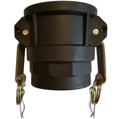 Ecocam Polypropylene part D female camlock with female BSP threaded outlet.