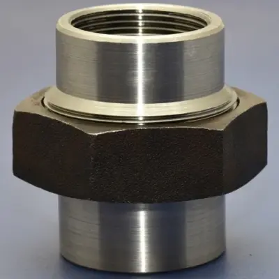 BS EN 10241 Black Mild steel female union, female BSP threaded