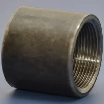 BS EN 10241 Black Mild steel full socket, female BSP threaded