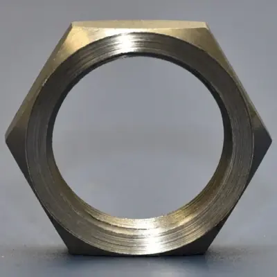 BS EN 10241 Black Mild steel backnut or locknut, female BSP threaded
