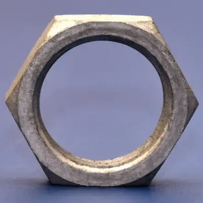 BS EN 10241 Galvanised Mild steel backnut or locknut, female BSP threaded
