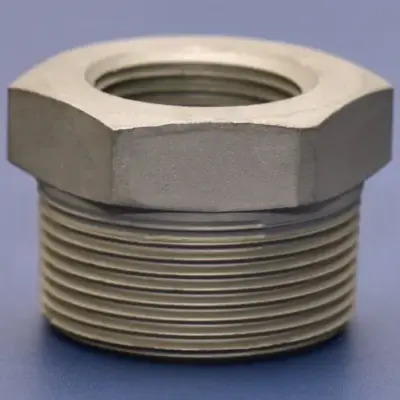 BS EN 10241 Galvanised Mild steel hexagon reducing bush, male to female BSP threaded