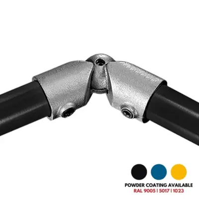 FastClamp BC05 Galvanised adjustable elbow for handrails.