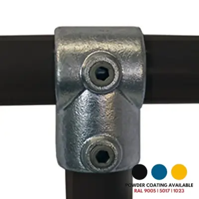 FastClamp C03 Galvanised short tee for handrails.