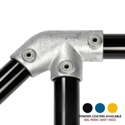 FastClamp C041 Galvanised level to sloping down handrail tee for handrails.