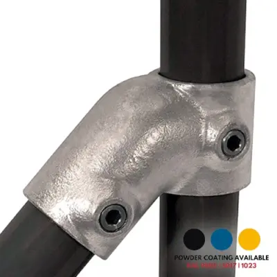 FastClamp C07 Galvanised 45 degree tee for handrails.