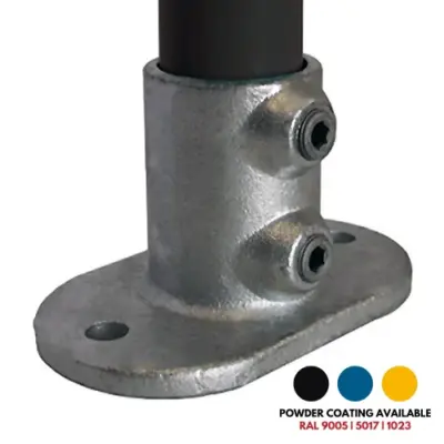 FastClamp C12 Galvanised railing base flange for handrails.