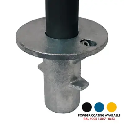 FastClamp C17 Galvanised ground support for handrails.