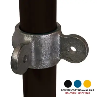 FastClamp C38 Galvanised 90 degree corner double male swivel for handrails.