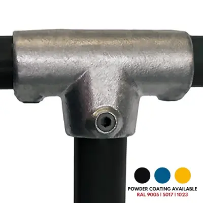 FastClamp C52 Galvanised 0 - 11 degree long sloping tee for handrails.