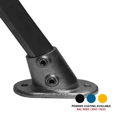 FastClamp C59 Galvanised 0 - 11 degree angle base flange for handrails.