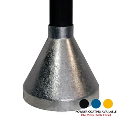 FastClamp C68 Galvanised weather base cowl for handrails.