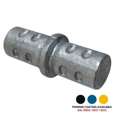FastClamp C70 Galvanised straight internal crimp connector for handrails.