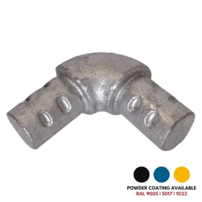 FastClamp C71 Galvanised 90 degree internal crimp connector for handrails.