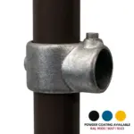 FastClamp DDA01 Galvanised upright connector tee for disability handrails.