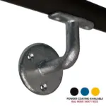 FastClamp DDA03 Galvanised wall bracket for disability handrails.