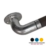 FastClamp DDA05 Galvanised end return brackets for disability handrails.