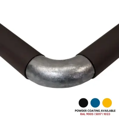 FastClamp DDA06 Galvanised internal expanding 90 degree elbow for disability handrails.