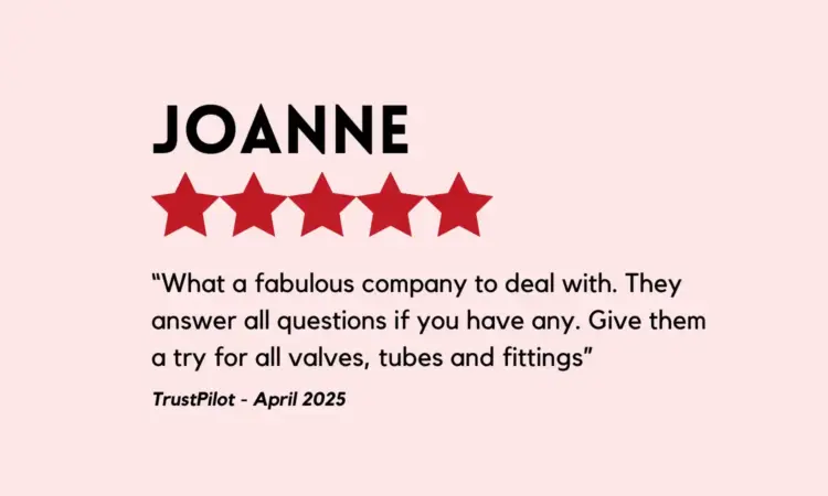 A five star review left on TrustPilot by one of our customers.