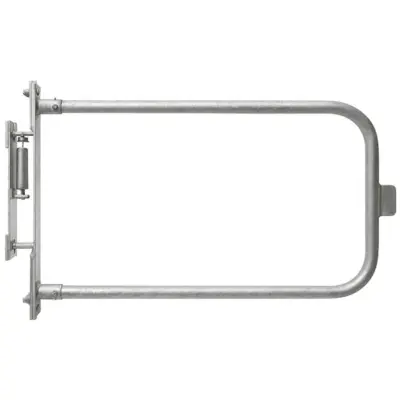 Galvanised self closing safety gate for handrail installations
