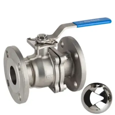 Genebre Art2528AV Stainless steel 316 v-port control ball valve with ANSI 150 flanged ends