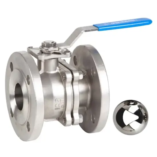 Genebre Art2528A Stainless steel 316 v-port control ball valve with PN16 PN40 flanged ends