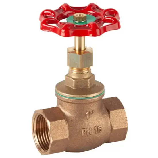 Genebre Art3228 Bronze globe valve with PN16 pressure rating, female BSPT taper threads and PTFE disc sealing. Sizes 3/8" - 2" NB.