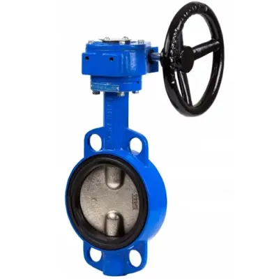 Genebre Art5109 Ductile iron gearbox operated wafer type butterfly valve with EPDM seat