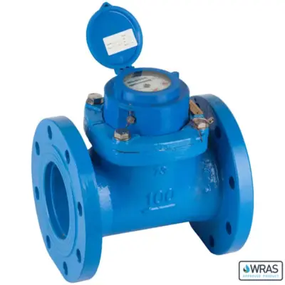 Genebre Art6060A Cast iron 'WOLTMANN' cold water meter with ANSI-150 flanged ends. WRAS approved, 16 bar pressure rated.
